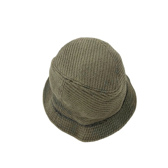 Bucket Hat. Woven Paper Tweed Pattern Gray Size S/M - Picture 2 of 5